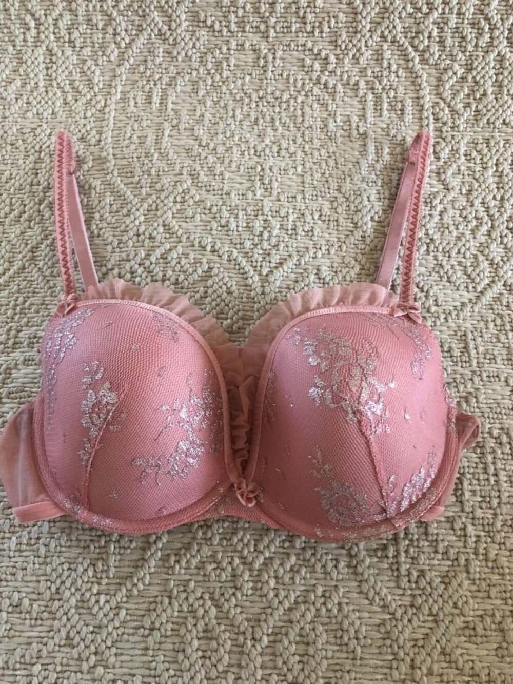 Vintage Victoria Secrets Angel dusty rose bra. Size 36B